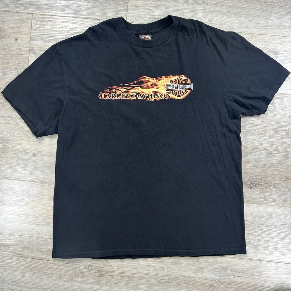 2011 Harley Davidson Size XXL Twin Cities Minnesota Black Harley Flame T-shirt